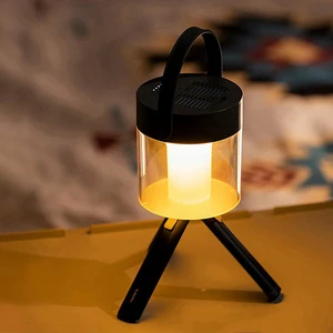 Camping Lantern with LED Electric Mosquito Repellent 3-Color Ambient Light & 5000mAh Emergency Power Bank for Outdoor Hiking