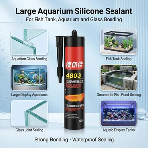 4803 Large Aquarium Silicone Sealant 300ml for Fish Tank Glass Assembly and Sealing