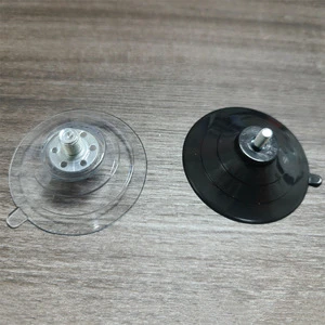 Screw Suction Cup 60mm Single Cup Manual Industrial Grade Environmentally Friendly PVC White Black Threaded Rod for Heavy Duty