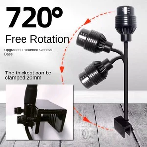 Modern Fish Tank LED Aquarium Light Zoom Spotlight Adjustable Focus Dimmable Aluminum Alloy 10W-20W Water Plant Growth Guangdong