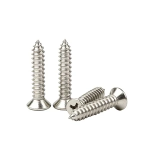 Wooden Screw Stainless Steel 201/304 Automotive Self Tapping Screws, Flat Head Self Tapping Screws for Interior Trim