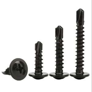 Factory Direct Sale Black Stainless Steel Sheet Metal Tek Self Tapping Screws Phillips Truss Head Self Drilling Screws