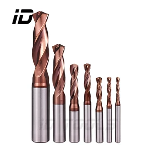 HRC65 3D 5D Tungsten Steel Alloy Drill Bit Super-hard Twist Stainless-specific Imported TiAlN/Black Oxide Coating 125-205mm