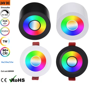 Loxone Smart Lighting Benory 24v 8W 10W 12W RGBW 2700k Warm White RGBCCT LED Ceiling Spots PWM Control Dali KNX DMX Downlight