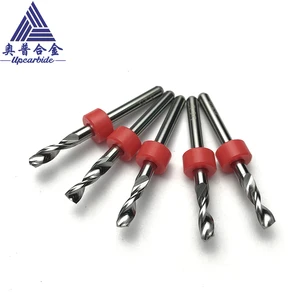 0.5 to 3.175mm Micro Diameter Carbide+Steel Precision PCB Drill Bits Glossy Surface Long Service Life for CNC Drilling Machine