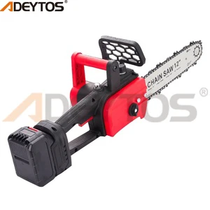 Portable 12V Chain Saw Machine 12 Inch Woodworking Electric Saw Lithium Electric Tools for Wood Cutting