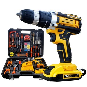 Factory Sales Multifunctional Yellow Cordless Drill Set Industrial OEM Yellow For Repair Impact Electric Wireless Battery