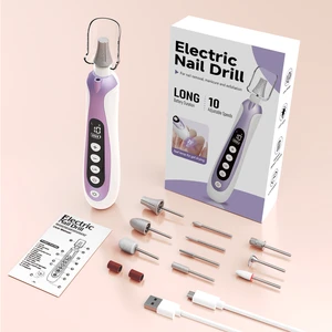 Electric Nail Drill Kit With UV Nail Lamp Portable Cordless Electric Nail File For Home Salon Beginner Kit