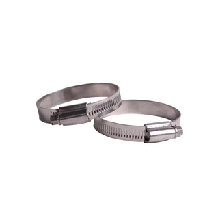 Automotive Riveted Housing Worm Drive Stainless Steel British Type Lock Clamp