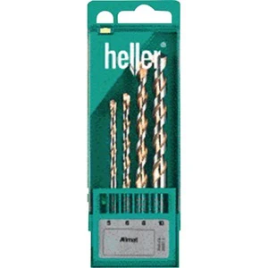 Allmat 4-Piece Universal Drill Bit Set 5 6 8 10 mm Multipurpose Round Shank Heller