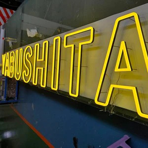 Popular Advertising Acrylic Illuminated 3D Led Signs Acrylic Neon Lights for Shop logo