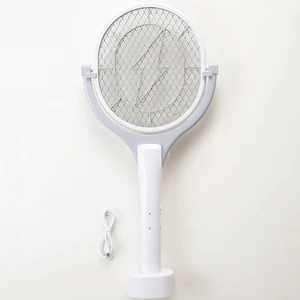 High Quality Bug Zapper Racket Rotating Head Fly Killer Electric Mosquito Swatter Safety Battery for Home Indoor