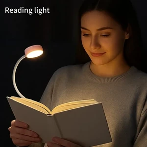 1pc Portable LED Clip on Reading Light 3 Modes Adjustable Eye Protection Clip-On Study Reading Lamp for Travel Bedroom Book
