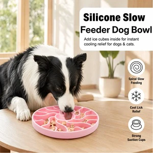 Silicone Dog Slow Feeder Bowl Wholesale Custom Logo BPA Free Suction Cup Anti Choking Pet Licking Mat For Dogs And Cats
