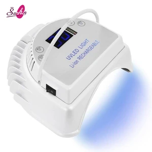 Cordless Rechargeable Sunkin Sun UV Nail Lamp ABS Shell Cordless 64W Salon Use Quick Drying Nail Lamp for TPO Free HEMA Free Gel