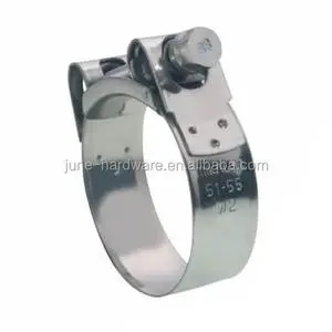 Single bolt robust hose clamp