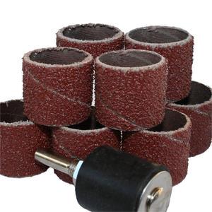 Red Blue Brown Zirconia Abrasive Sleeve 24#~240# Sanding Bands Nail Drill Bits Doris YH Model 3.0mm Thickness 2-60mm Diameter