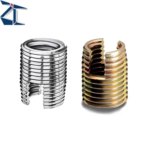 ZENT Stainless Steel Self-Tapping Thread Insert Slotted Threaded Bushing Screw Sleeve Thread Protector