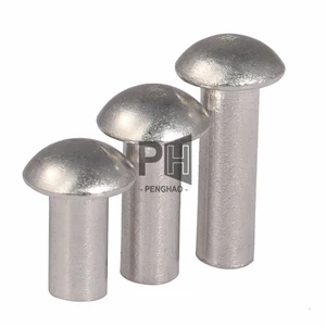 Durable GB867 M2 M2.5 M3 M4 M5 M6 M8 M10 Aluminum Alloy Solid Round Button Head Rivet Self-plugging Rivet Hand Knock Rivet