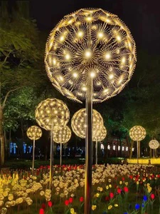 2026 New Fiber Optic Light Waterproof Rgb Led Dandelion Lights for Park Garden Lawn Commercial Landscape Decorative Light