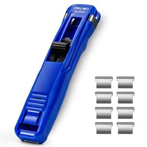 Push Clamp Binding File Paper Clip Tool Stapler Pocket Portable Ticket Clip Holder Folder Fast No Tail Test Paper Clipper