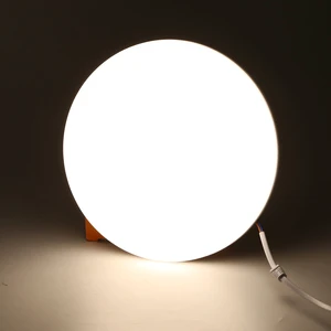 Three Colors in One ultra Thin Slim 9W Dimmable Led Light Smart Round Frameless Panel Light