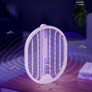 Black Bug Zapper Killer Folding Indoor/Outdoor Mosquito Fruit Fly Gnat Swatter with Trap for Home Kitchen Garden Backyard