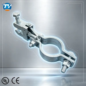 UL CE For Certified OEM Customized High-Precision Silver Electro-galvanized Carbon Steel Seismic Pipe Clamp 1/2-12