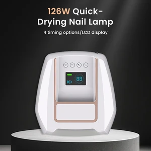 2026 New Professional Premium Ai Smart Sensor Nail Lamp Led Uv Ai Nail Dryer 126w Rechargeable Cordless Manicure Lamp for Nails