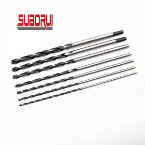 Borui Extra Long Brad Point Wood Drill Bit Set Drilling Deep Holes for Wood