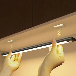 Wireless Motion Sensor LED Modern Dimmable High Brightness Cabinet Light USB Rechargeable Ultra-Thin Night Light for Kitchen
