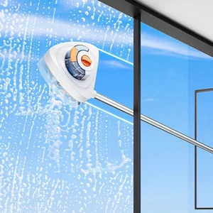 8-40Mm Plastic Double Side Window Cleaning Equipment Kit Adjustable Magnetic Glass Squeegee Cleaner With Long Rod
