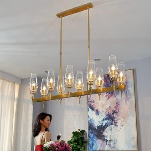 Modern Branches Adorned Hand-cut Faceted Crystal Leaves Linear Crystal Chandelier Villa Lobby Hotel Pendant Light