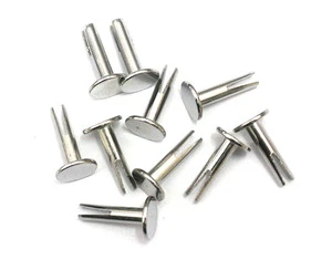 Customized Stainless Steel Flat Head Split Rivets Truss Nail Semi-hollow Rivet M2 M3 M4 M5 M6 M8 M10 Oval Half Hollow Rivet