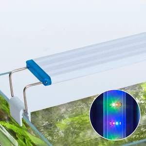 Full Spectrum LED Aquarium Fish Tank Plant Grow Light White Blue Color Changing Bracket Lamp for Planted Aquarium