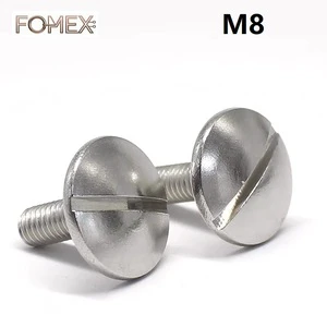 10pcs/lot M8 304 Stainless Steel Super Big Truss Head Slot Screw Slotted Extra Large Mushroom Head Bolts