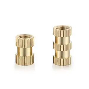 Vichok Hardware Wholesale 1000pcs M2 OD3.2/3.5/4 Brass Insert Nut Injection Molding Knurled Thread