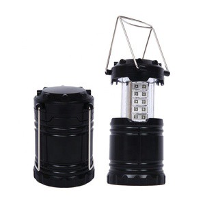 Free Laser Brand Logo Hanging Outdoor Camping Light 3*AA Battery Powered White 30*LED Collapsible Camping Lantern IP44 Rated CE