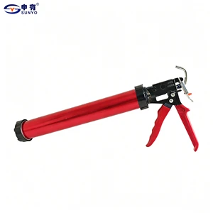 Industrial-grade 16-inch Aluminum Caulking Gun with Steel Handle. Durable and Reliable Anti-drip Model Available