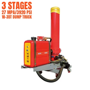 Four Stage Telescopic Hydraulic Cylinder Single Acting Long Stroke 250 bar Heavy Duty for Dump Bodies Trailers Efficient
