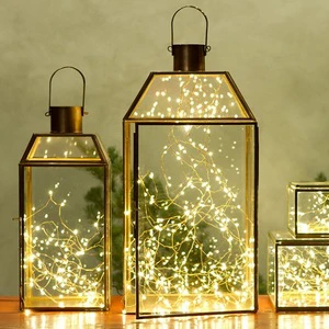 Home Decorative Metal Lantern for Candle Elegant Lighting