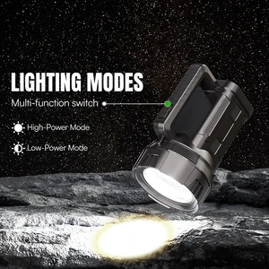 Factory Sale 8000mAh 100W ABS Handheld Portable Strong Weak Light Type C Charging Fresnel Lens Outdoor Rechargeable Searchlight
