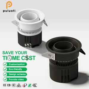 Modern Aluminum Recessed Energy Saving Long Life LED Downlight 4000K Warm White 7W CRI95 3-Year Warranty Indoor Home Office