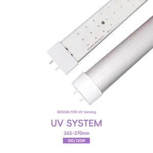 UVA Light 120W 365nm UV Rays LED Tube OEM/ODM LOGO for Commercial Tanning Bed Lamps