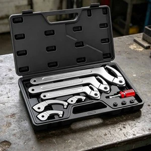 Heavy Duty Solid Alloy Water Meter Wrench for Municipal Hydrant Operations Portable Metric Pentagon Socket Key Set