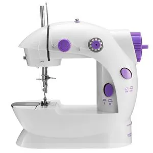 Portable Electric Overlock Sewing Machine with LED Light and 2 Speed Foot Pedal