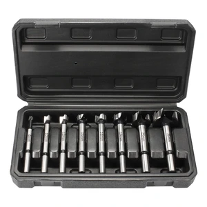 8Pcs/Set 6-35mm HCS Forstner Wood Drill Bit Shank 95mm Total Length Wood Hole Opener Drilling Cutting Tool Hardwood Softwood