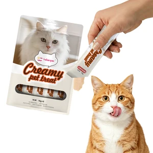 Factory Supply High Protein Duck Salmon Cat Treats Creamy Smooth Snacks Strips Hydration Support Adult Senior Wholesale Custom