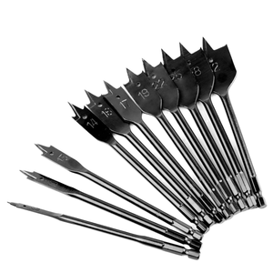 6-32mm 11pcs High-carbon Steel Spade Drill Bits Set for Wood Drilling OEM Brand Model Flat Drill Bit