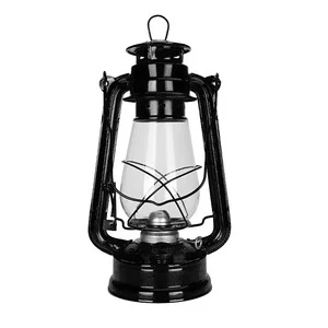 Vintage Style Iron Kerosene Lamp Portable Hurricane Lantern Waterproof Outdoor Camping Light With Handle For Hiking Garden